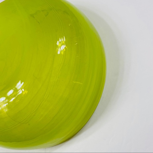 Ardacam Yellow white swirl glass serving bowl - Picture 6 of 7